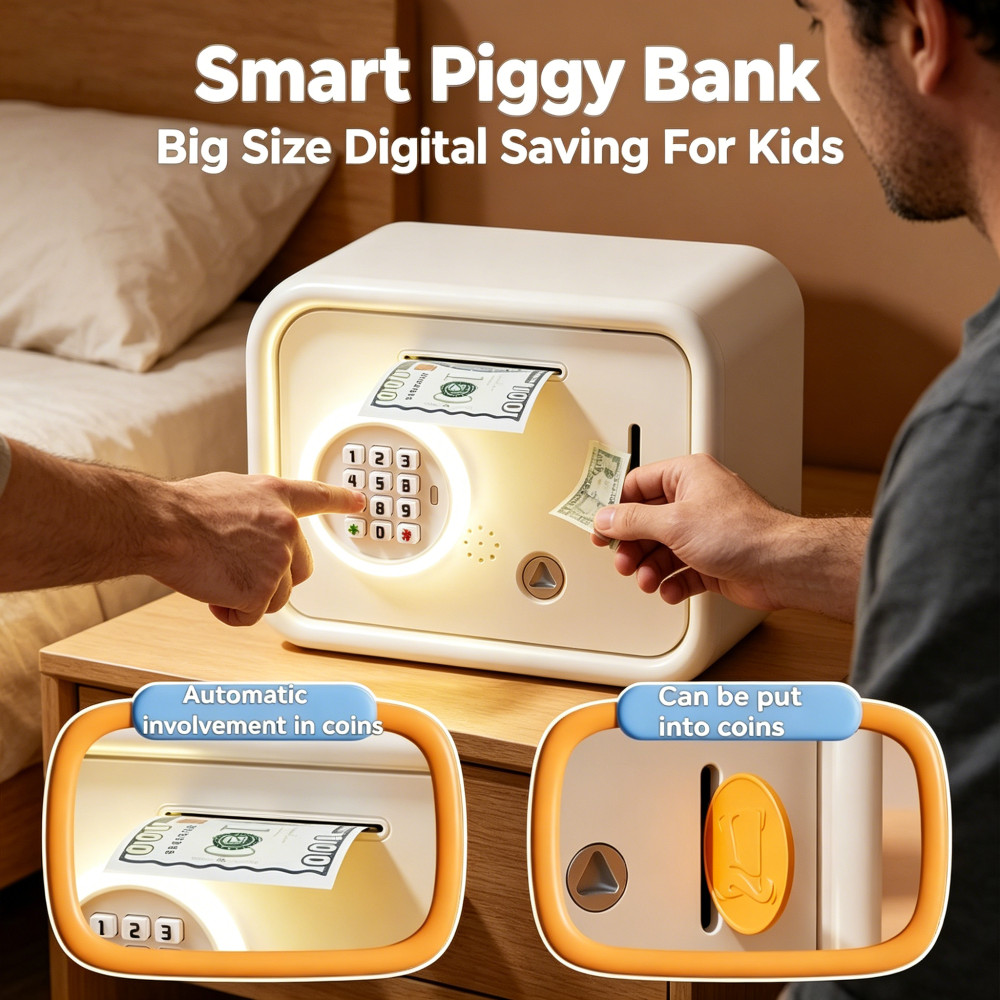 Kid Tubung duit Box For BIG Size Digital Saving Bank Hadiah Mainan Smart Piggy
