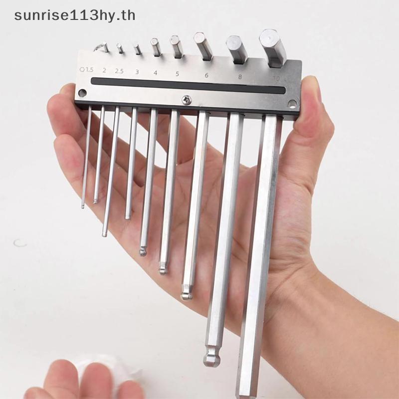 L&Z 1.5-10 มม.Hex ประแจ 9 Slot Wall Mount ประแจเก็บ Ra Wall ประแจถาดเครื่องมืองานไม้แขวน Organizer .