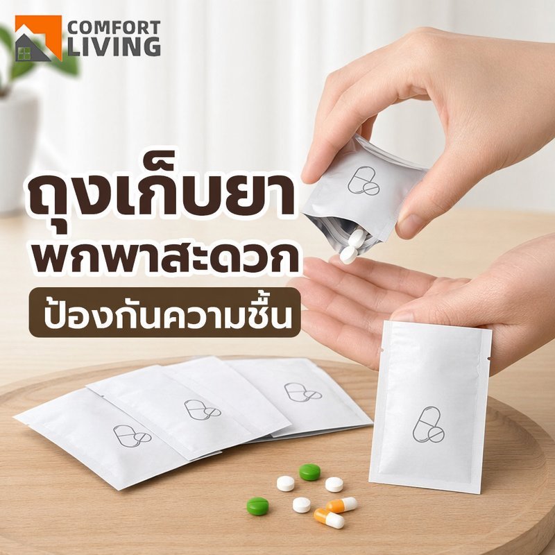 ซองฟอยล์ใส่ยา ถุงเก็บยา แบบซิปล็อค กันชื้น กันแสง พกพา ขนาดเล็ก 30 ชิ้น สำหรับยา วิตามิน