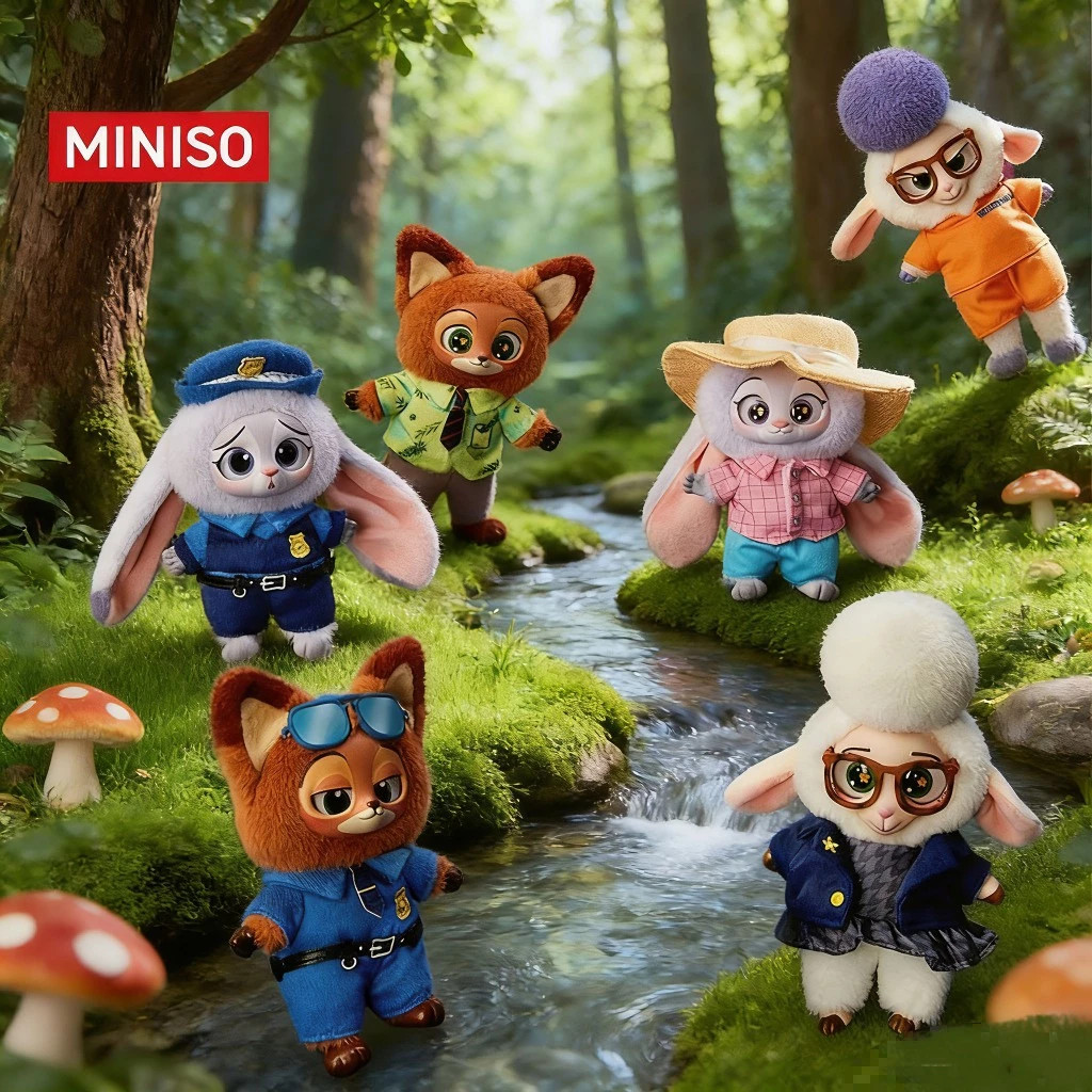 【ส่งจากไทย】 MINISO ซีรีส์ Disney Zootopia - ฟิกเกอร์กล่องสุ่มไวนิล