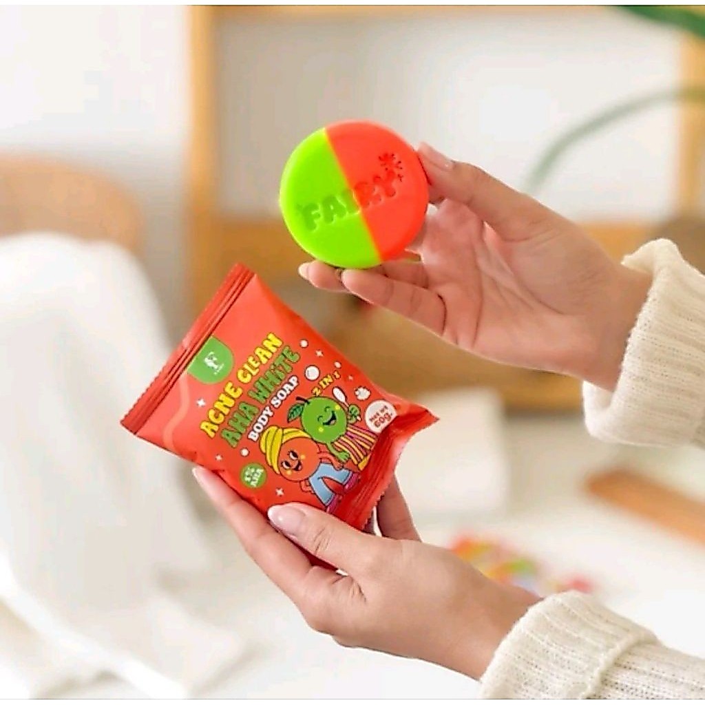 (1ก้อน) สบู่แฟรรี่AHA สูตรแรงผลัดเซลล์ผิวขี้ไคลกระจุย (FAIRY AHA SOAP ) ขนาด 60 g