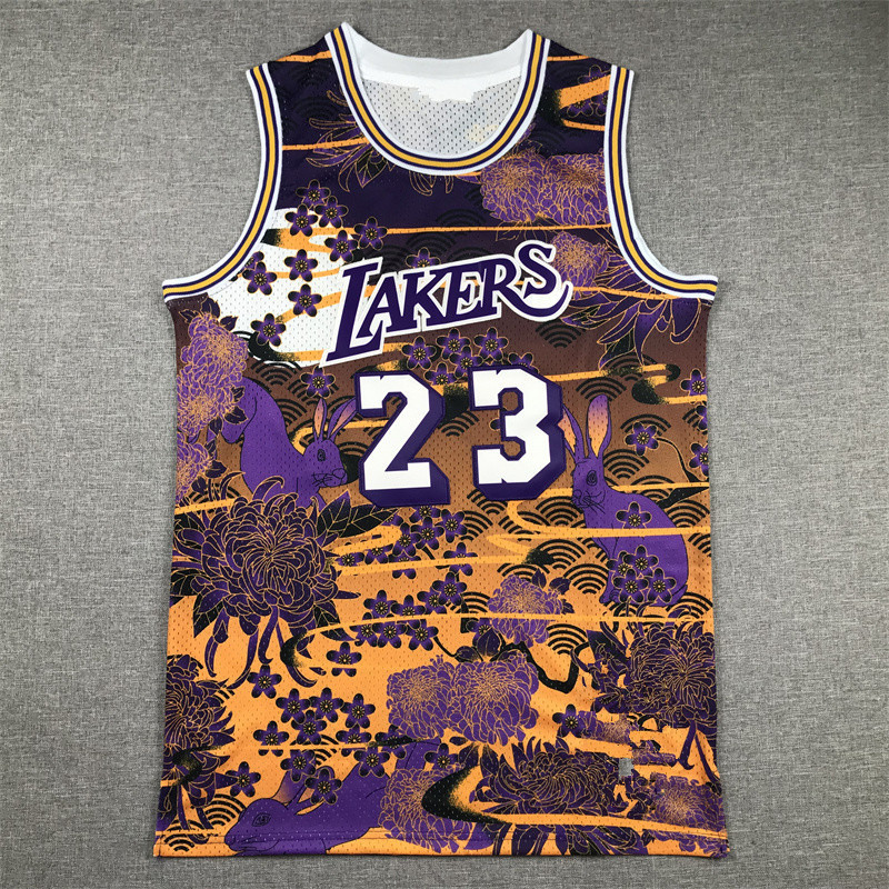 ปีกระต่ายปัก JERSEY LAKERS 23 JAMES BASKETBALL JAMES LAKERS BASKETBALL JERSEY