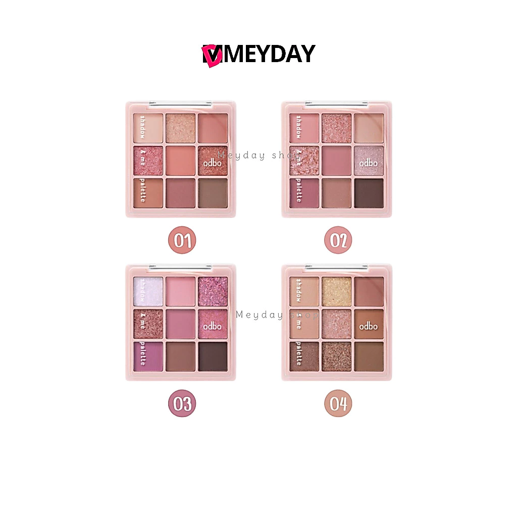 (OD2014) odbo โอดีบีโอ อายแชโดว์ แอนด์ มี พาเลท SHADOW & ME PALETTE 9 เฉดสี มาในเนื้อสัมผัสที่แตกต่างกัน