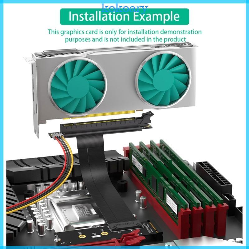 KOK mKey to PCIe 16X 3 0 90 องศาย้อนกลับชายกับหญิงสายต่อสําหรับเซิร์ฟเวอร์ 2U