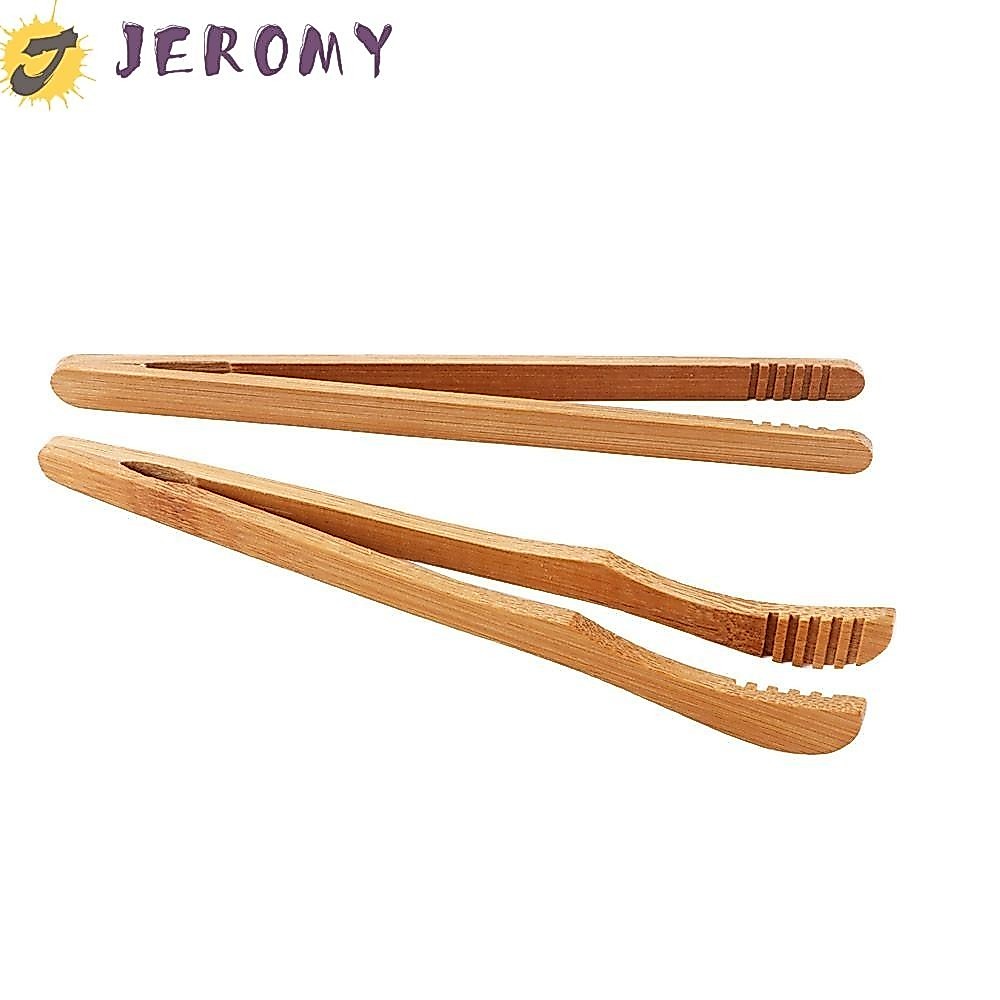 Jeromy ที่คีบอาหาร เบคอน ขนมปัง ไม้ไผ่ ใช้ซ้ําได้