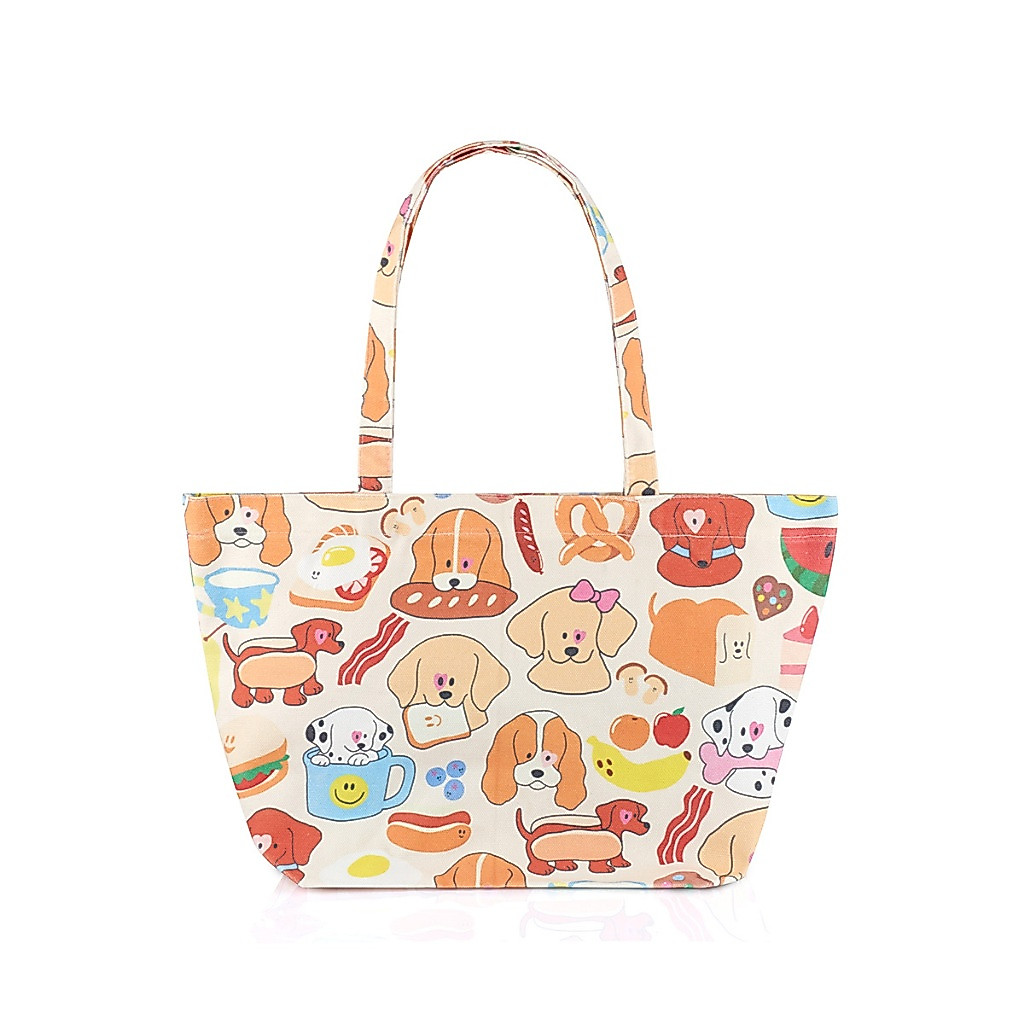 Brunch paws tote bag กระเป๋าผ้าลายน้องหมา สุดคิ้วท์