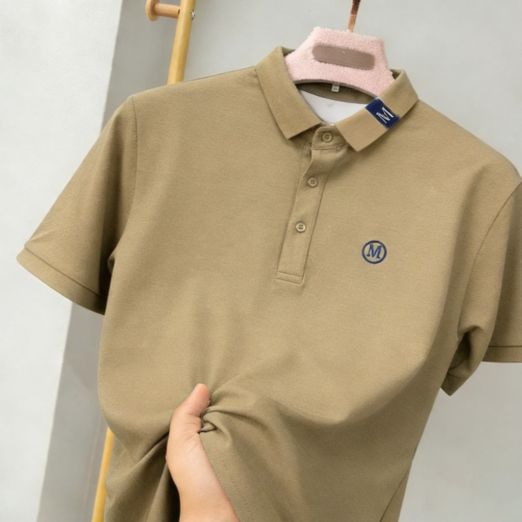 2026 ฤดูร้อนขายร้อนแฟชั่นผู้ชายเสื้อโปโลระบายอากาศสบายหรูหราธุรกิจฤดูร้อนด้านบนการออกแบบระดับไฮเอนด์ที่เหมาะสมอย่างเป็นทางการ โอเค
