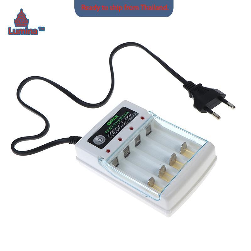 ที่ชาร์จแบตเตอรี่แบบชาร์จไฟได้ AAA ขนาด1.2V 1.5V สำหรับรีโมทคอนโทรลปลั๊กแบบยุโรป