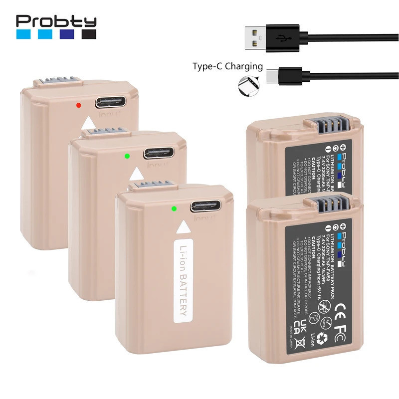 อัพเกรดใหม่ 2200mAh NP-FW50 NPFW50 แบตเตอรี่สําหรับ Sony ZV-E10, Alpha A6400 A6000 A6300 A6500 A5100