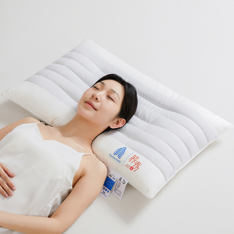 Nantong Home Textile Pillow Core Wholesale Hotel B & B ใช้หมอนกระดูกสันหลังส่วนคอ Buckwheat Down Vel