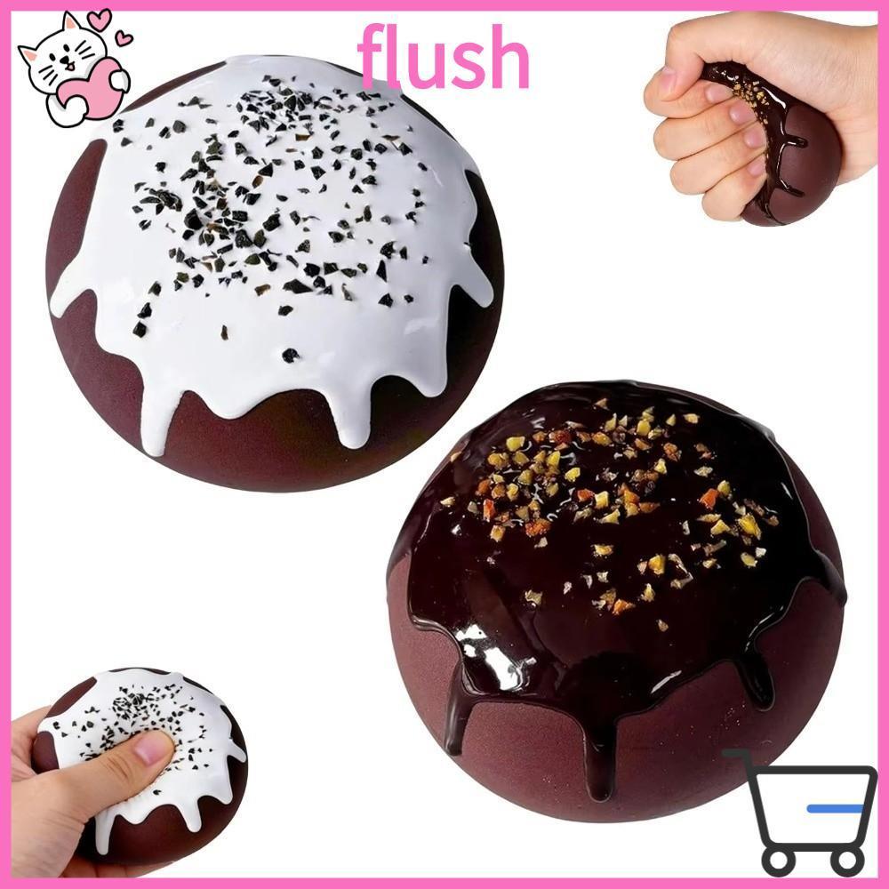 Flush ครีมช็อกโกแลต ไดฟูกุ บีบของเล่น นุ่ม บีบได้สมจริง ขนมอยู่ไม่สุข ปลอดภัย จําลองขนมปังน่ารัก รูปบีบ