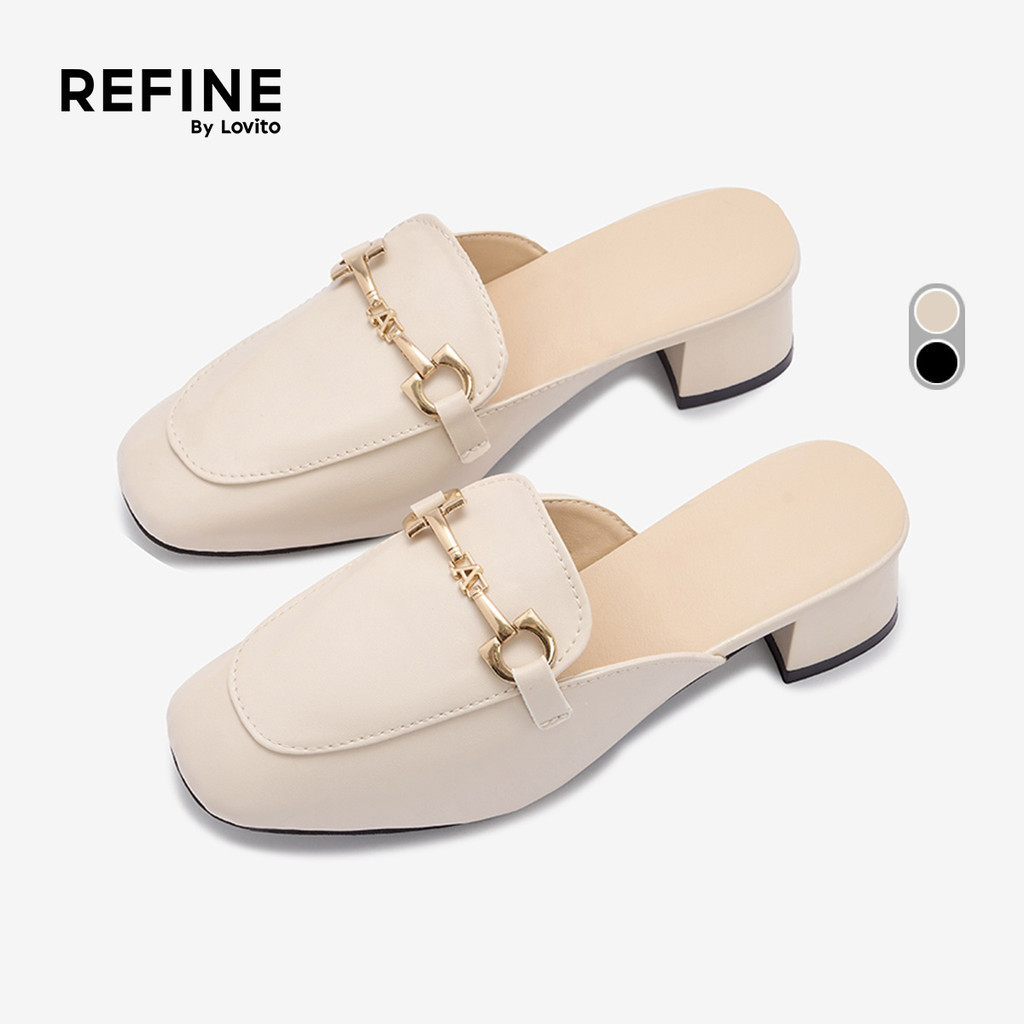 (Refine by Lovito) สง่างาม พื้นผิวหรูหรา Mary Janes สําหรับผู้หญิง LR31E072