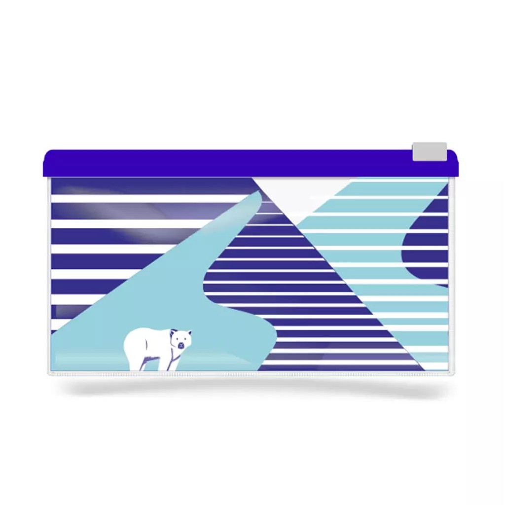 (STEM) PLB-ซองซิป : Polar Bear Zipper PVC bag-S/20Wx10H cm.