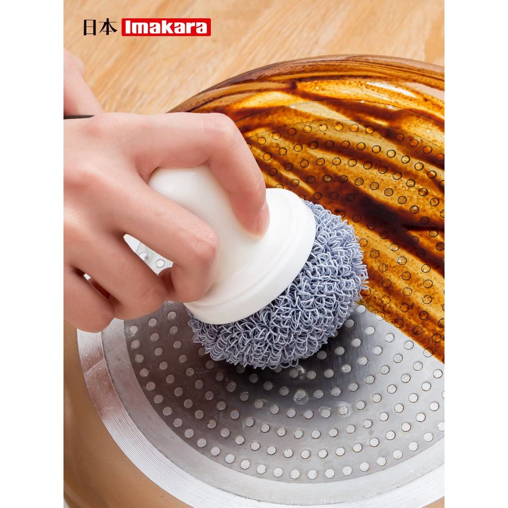 ญี่ปุ่น ญี่ปุ่น imakara นาโนบอลทําความสะอาดลูกเหล็กแปรงไม่สามารถสูญเสียลวดล้างหม้อแปรงเครื่องมือที่ม