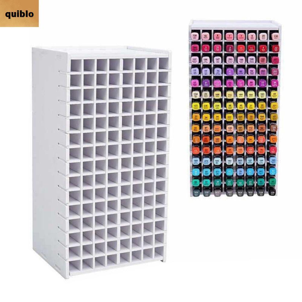 QUIBLO Art Marker Rack, 72/120/180/240 กริด PVC Marker ปากกา, Multi Slots ความจุขนาดใหญ่ปากกาคอนเทนเนอร์เดสก์ท็อป