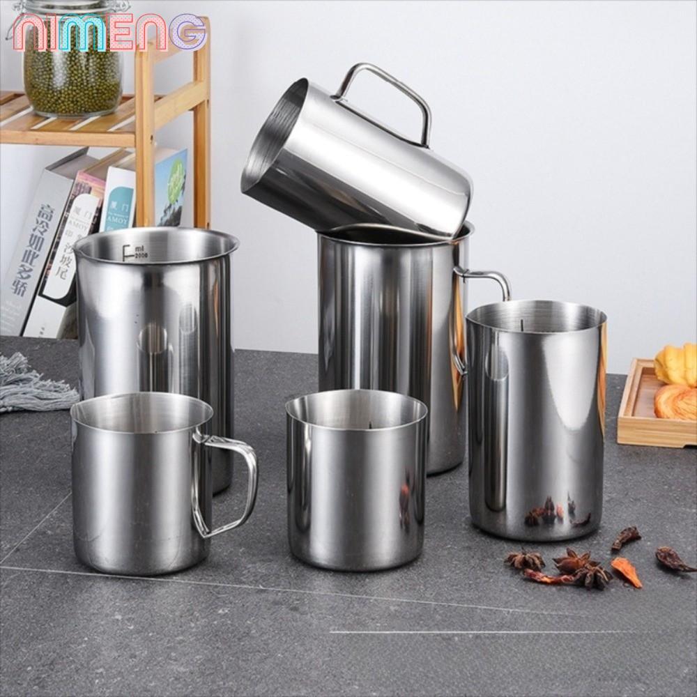 ถ้วยตวง NIMENG, Scale Graduation ความจุขนาดใหญ่ห้องปฏิบัติการ Beaker, 500ml สแตนเลส 1000ml เหยือกตีฟองนมเบเกอรี่