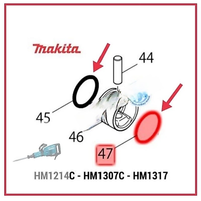MESIN แหวนลูกสูบ HM1317C สําหรับ Makita แหวน Sether เครื่องแจ็คค้อน HM1317C