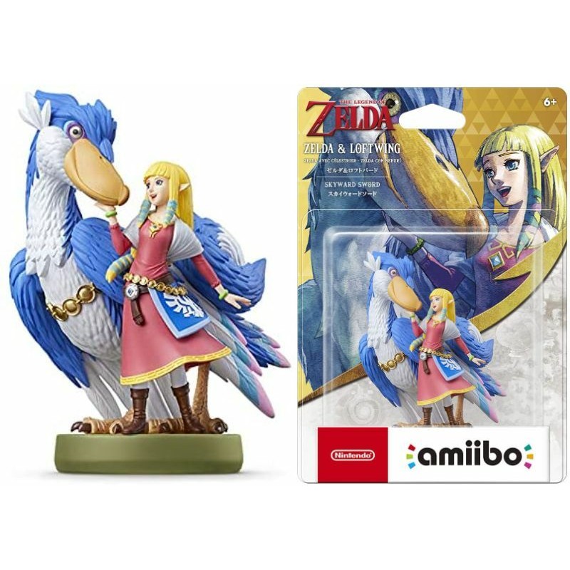 Amiibo The Legend of Zelda: Skyward Sword Zelda & Loftwing Action Figure ของเล่น