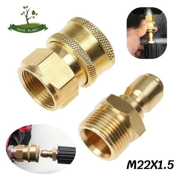 MF คอปเปอร์หน้าปั้ม-คอปเปอร์สำหรับเครื่องฉีดน้ำแรงดันสูง-ข้อต่อทองเหลือง-คอปเปอร์น้ำ(M22*1.5/M14*1.5)