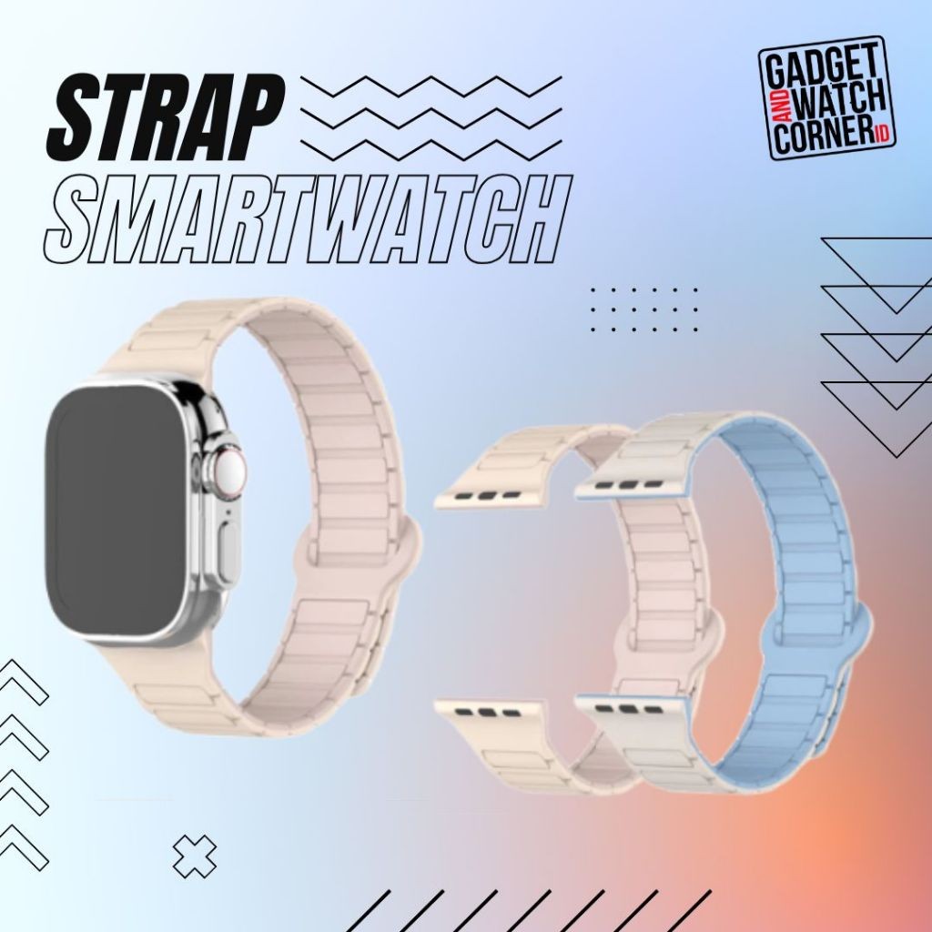 สายรัดซิลิโคนสองด้านเข้ากันได้สําหรับ Apple Ultra 2 Series Magnetic Loop Smartwatch