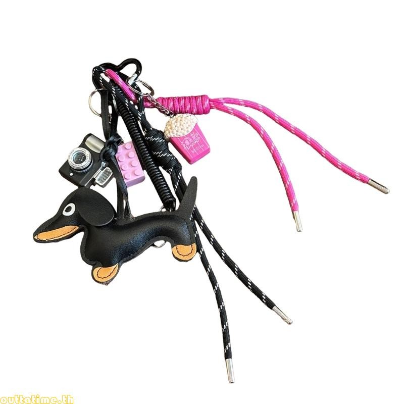 Time Artistic Sausage Dog Key Accessory พวงกุญแจมีสไตล์ Charm สําหรับคุณไม่เหมือนใคร
