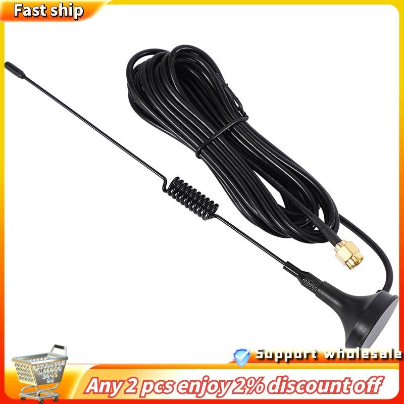 ในสต็อก-4G Monopole เสาอากาศดูดถ้วยแม่เหล็ก 3 เมตร Sma เสาอากาศความสูง 31 ซม. 10Dbi Gain Rg174 สําหร