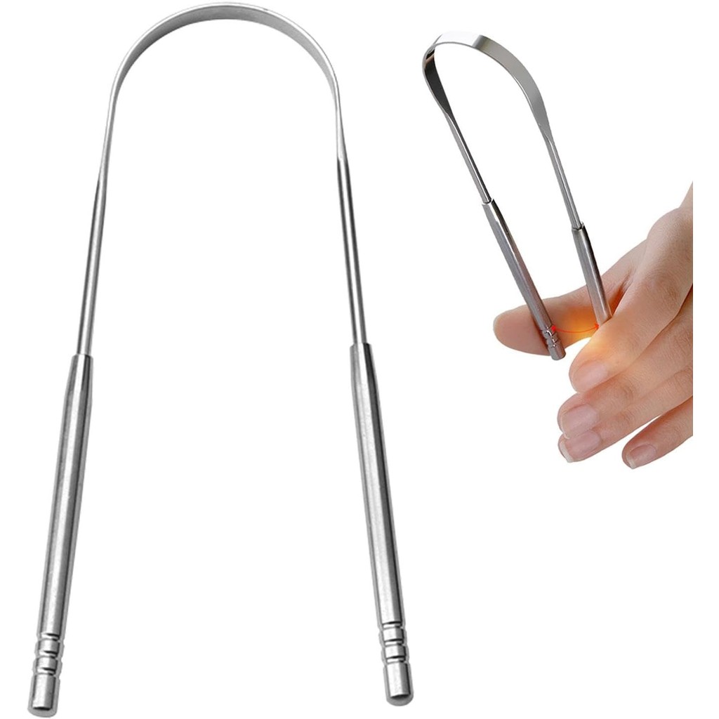 Tongue Scraper - Stainless Steel Tongue Cleaners | Tongue Brush Tongue Scraper Cleaner | Bad Breath 