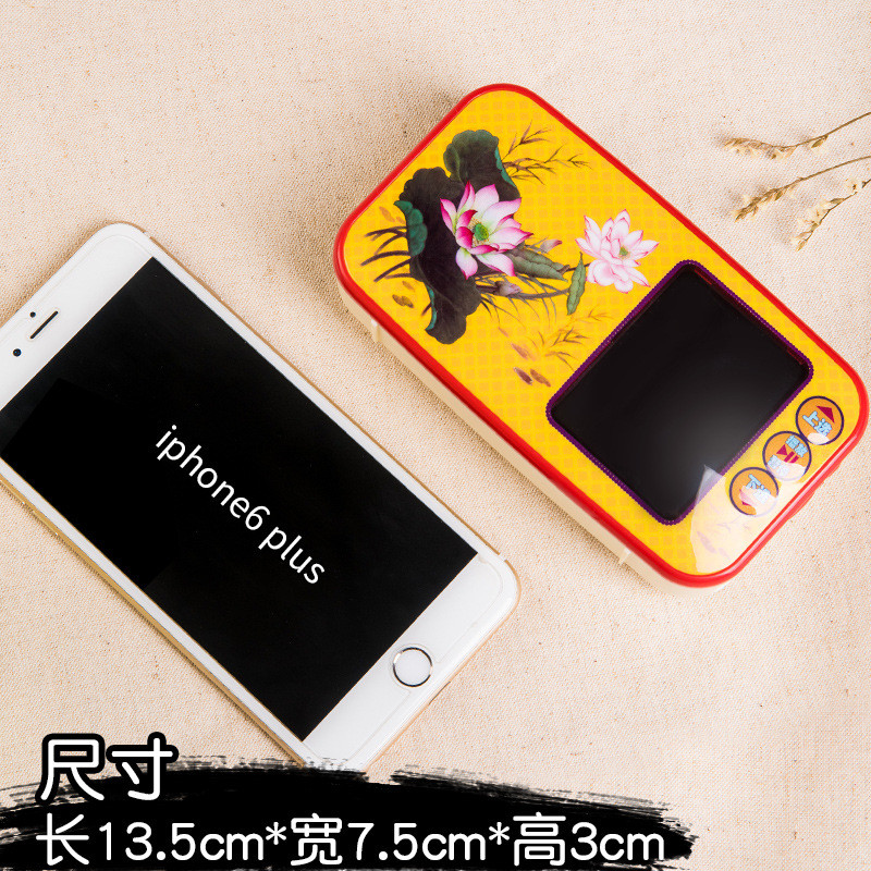 223 Qinyuan Flash Gold Lotus หน้าจอสี LCD คุณภาพเสียง HD เครื่องเล่นเพลงพร้อมแหล่งจ่ายไฟ Mini