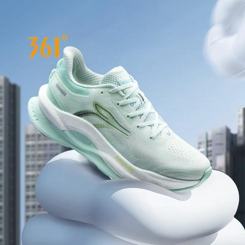 【3-10km+】361 Degrees Fierce 5.0 รองเท้าวิ่งผู้ชาย Widefoot Shock Absorption Cushioning Soft Jogging 