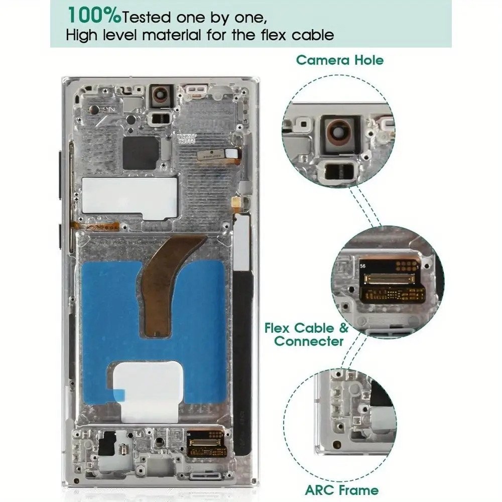 OLED สําหรับ Samsung S22 Ultra 5G เปลี่ยนหน้าจอสําหรับ Samsung Galaxy S22 Ultra 5G จอแสดงผล LCD SM-S