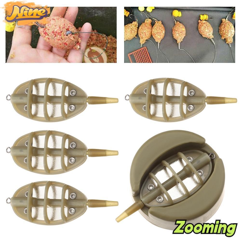 ZOOMING Inline Method Feeders 1 ชุด 4 Feeder สําหรับปลาคาร์พปลาผู้ถือเหยื่อ