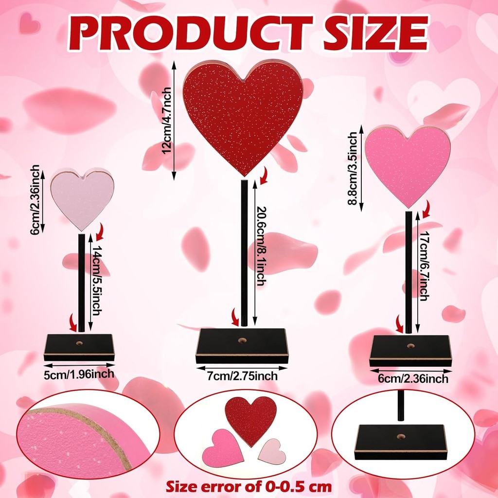 ป้ายไม้รูปหัวใจ Panelee สำหรับวันวาเลนไทน์ ออกแบบให้เหมาะสำหรับตกแต่งบ้านสไตล์ฟาร์มเฮาส์