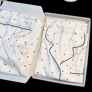 Caila 2025 ชุดนอนสำหรับผู้หญิง ลายแมวน่ารักแบบคิตตี้ สไตล์ญี…