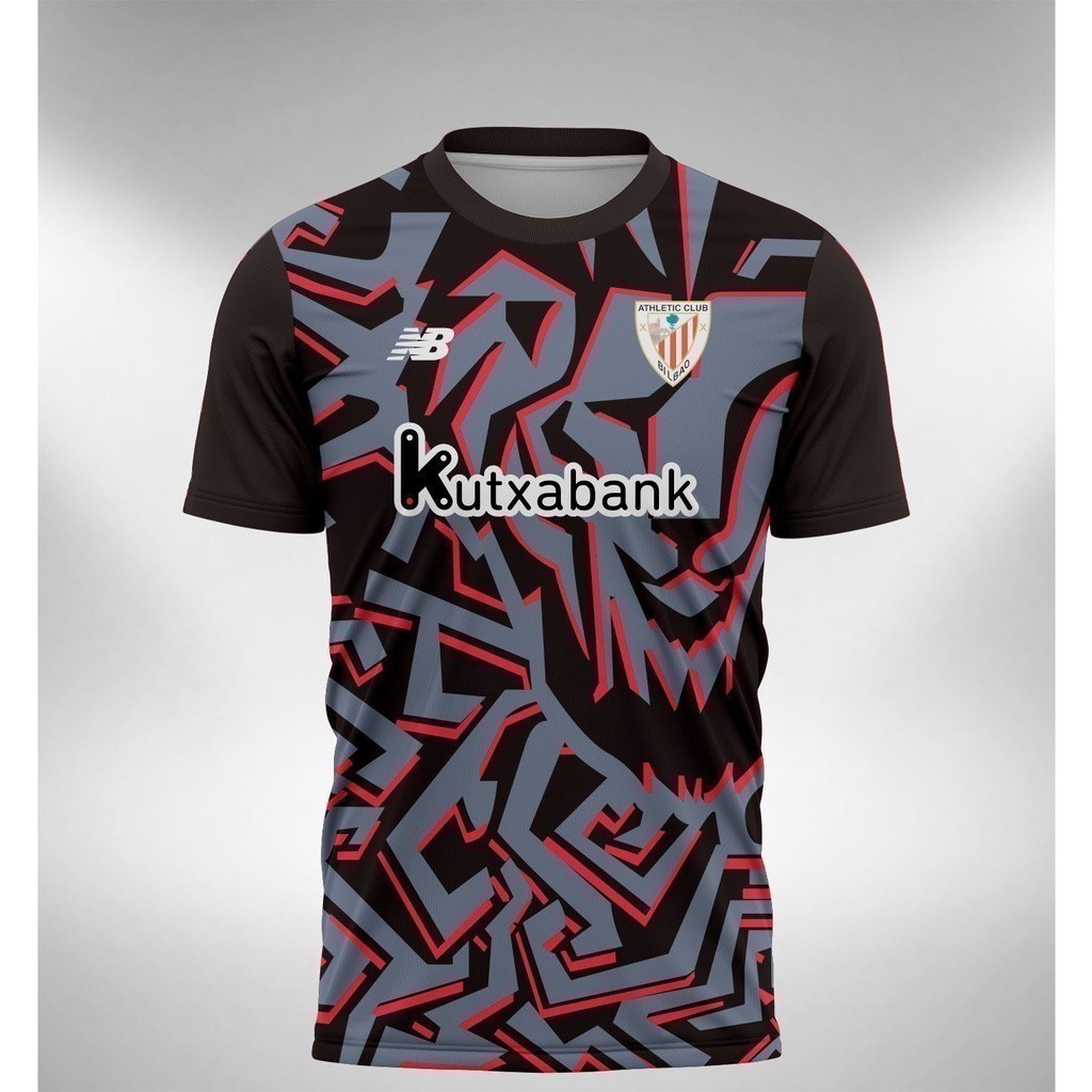 แจ็กเก็ต Bilbao Athletic ผ้าไมโครไฟเบอร์ พิมพ์ลายซับลิเมーション สำหรับเสื้อยืดแฟชั่นปี 2025