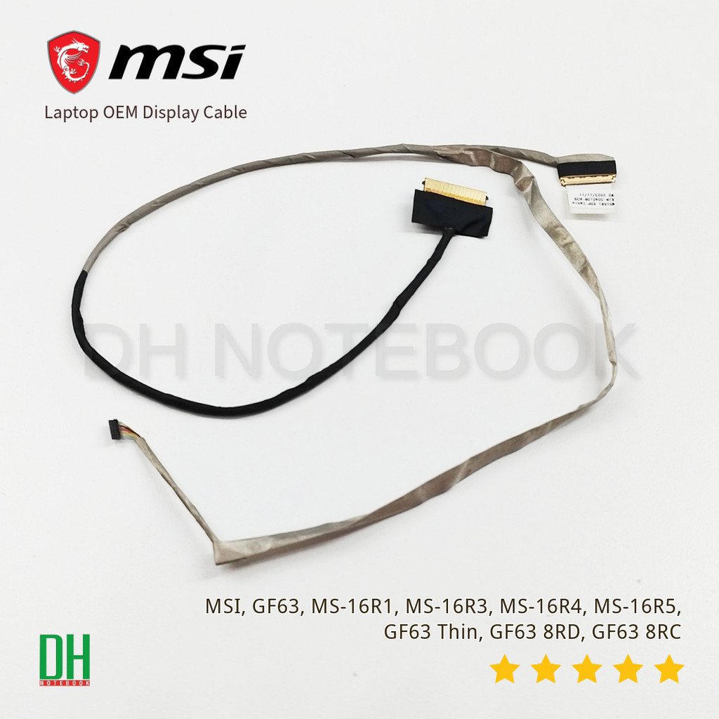 อะไหล่ สายแพรจอ EDP LCD 30-Pin สำหรับ MSI GF63 8RD, 8RC, GF63 Thin 8RCS, 9SC, 9RC, 10SCS Series อะไห