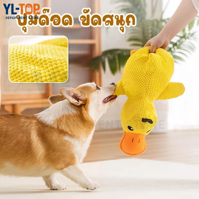ของเล่นสัตว์เลี้ยงอัจฉริยะสำหรับสุนัข ตุ๊กตาเป็ดที่มีเสียงในตัว ของเล่นสุนัข ของเล่นแบบโต้ตอบ CW71 ราคา ถูกที่สุด ดีลบีเคเค แกลเลอรีภาพที่ 3