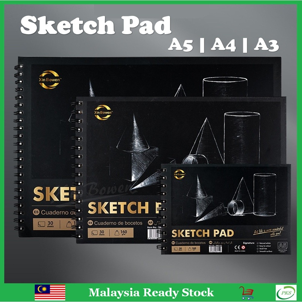 Sketch Book 160gsm A3/A4/A5 Sketch Pad สายไฟ-O Binding