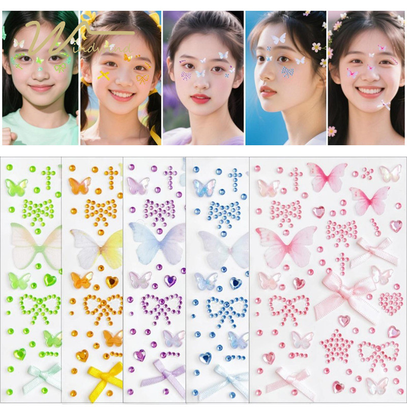 (พร้อมส่ง)(มีบริการส่งด่วน)หลายแบบ สติกเกอร์เพชร/เพชรติดหน้า/เพชรประดับร่างกาย/เพชรติดหน้าอกsticker-ww
