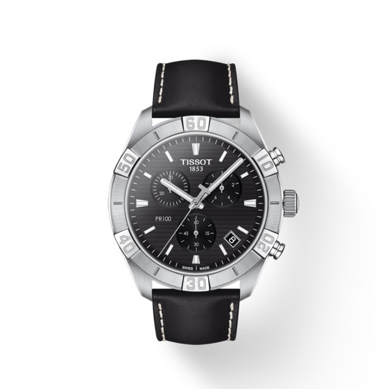 Tissot สินค้าใหม่ PR100 นาฬิกาเข็มขัดควอตซ์ นาฬิกาผู้ชาย