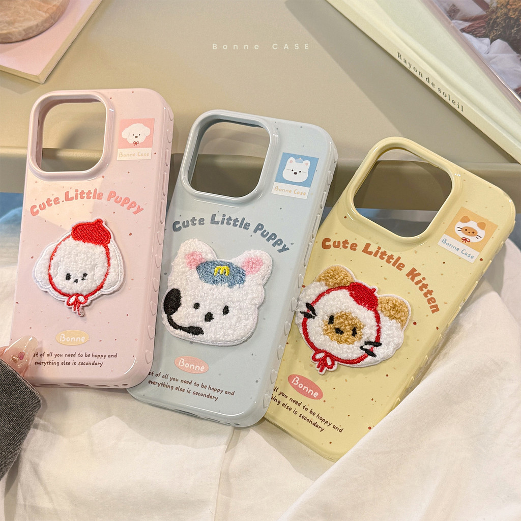 รวมทุกอย่างป้องกันสามมิติตุ๊กตาลูกแมวและลูกสุนัขเคสโทรศัพท์เหมาะสําหรับ ทีพียู สําหรับ ไอโฟน12 13 14 15 16 17มือโปร สูงสุด
