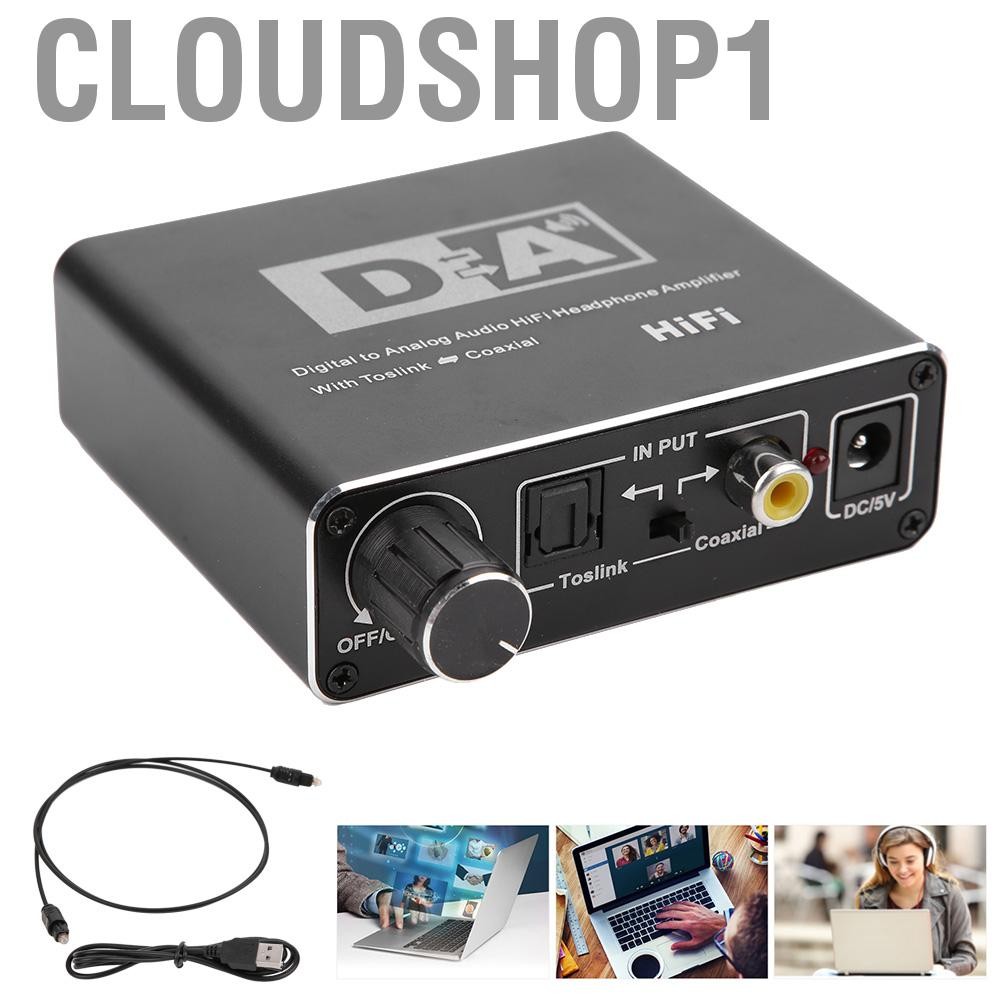 Cloudshop1 CloudShop1 -th Portable Audio Converter DAC สำหรับดิจิตอลเป็นอะนาล็อก - สัญญาณไฟเบอร์ออพต