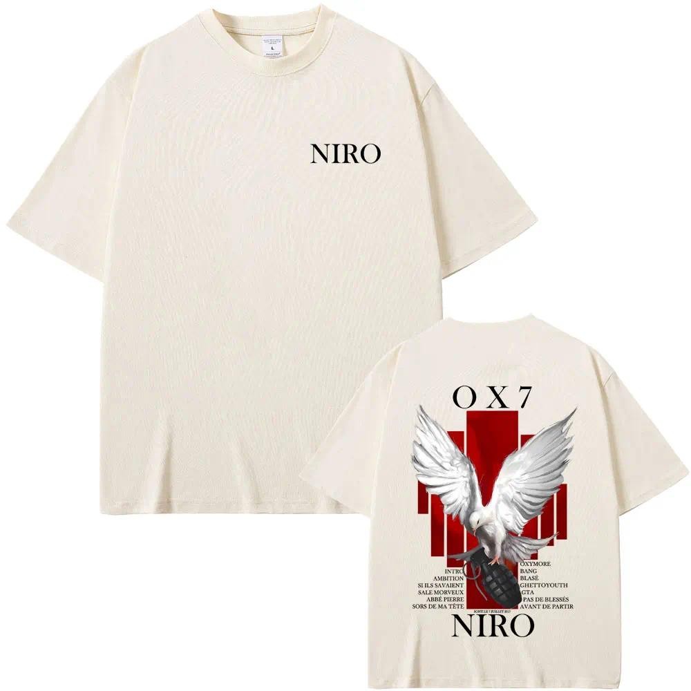 Rapper Niro OX7 Album Print T Shirt Men Women Hip Hop Fashion Pop Music Short Sleeve T-shirts Male C