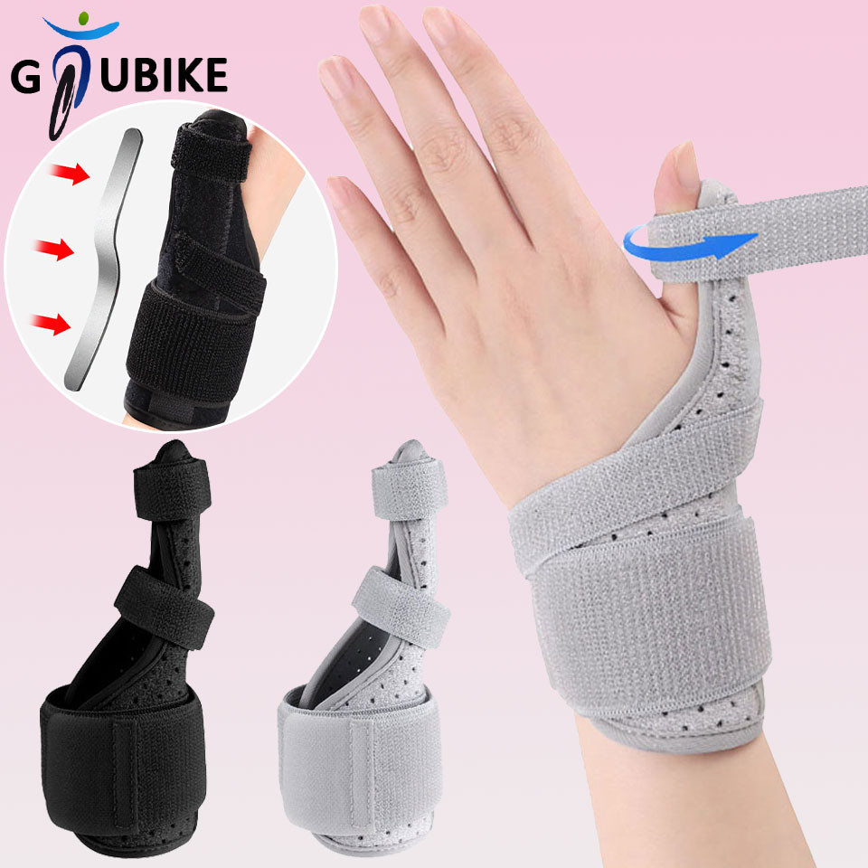 สนับข้อมือสำหรับกีฬา แบบปรับได้ มีแผ่นเหล็กเสริมนิ้ว ออกแบบมาเพื่อลดอาการบาดเจ็บขณะเล่นกีฬา