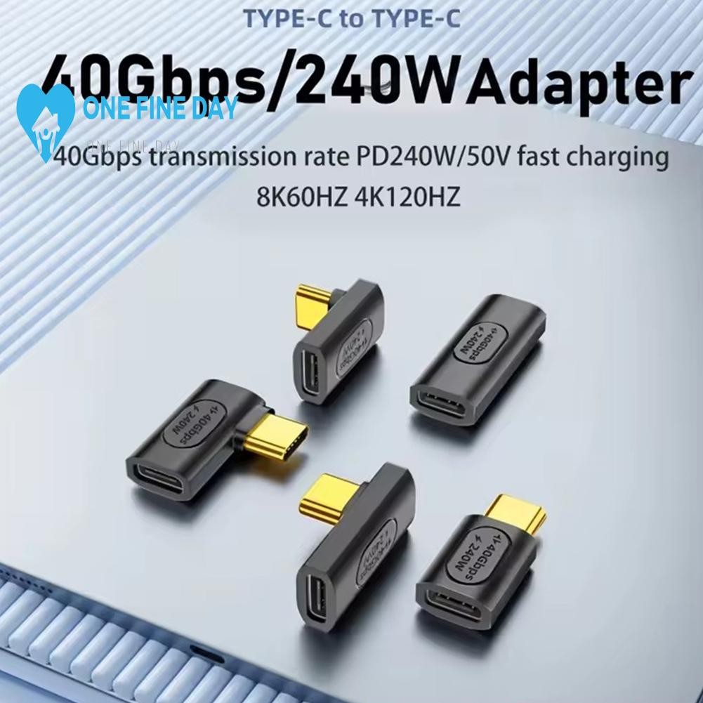 Fonken Usb4.0 40gbps Usb C ถึง Usb C Data Adapter Adapter Connector 240w 5a Usb C Fast Charging J3s3