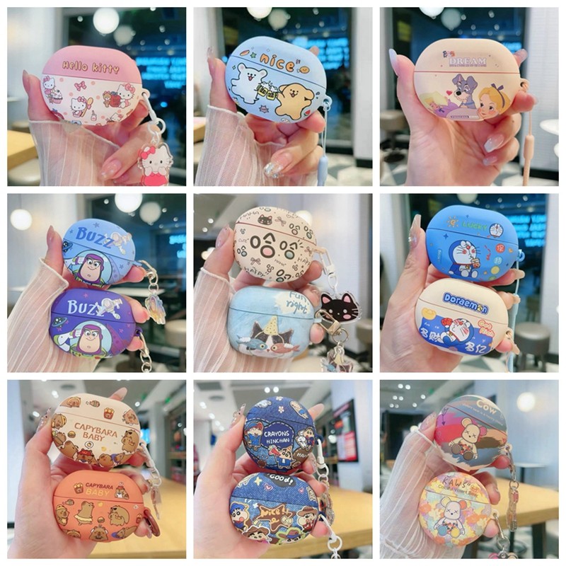 อะนิเมะน่ารัก Anti-shock การ์ตูนนุ่มสําหรับ Huawei Freebuds SE 4 ANC TPU ที่มีสีสันจี้หูฟังปลอก Freebud SE4 ฝาครอบ