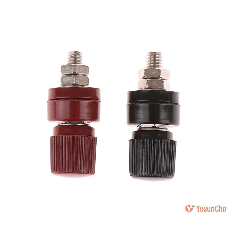 YosunCho] M6 Terminals ทองเหลืองโพสต์ขั้วประเภท 333 สกรูเกลียวสีแดงและสีดํา 6 มม. สกรูทองแดงอุณหภูมิใหม่