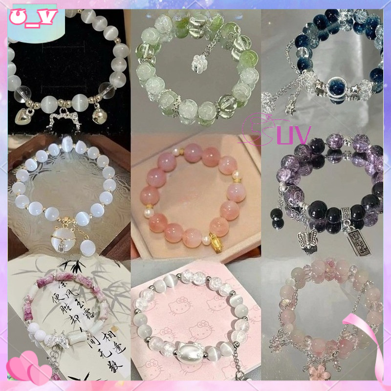 UV✨สร้อยข้อมือลูกปัดผีเสื้อ สีสันสดใส แฟชั่นสุดชิค ลดราคาพิเศษ ของขวัญวันเกิด/วาเลนไทน์