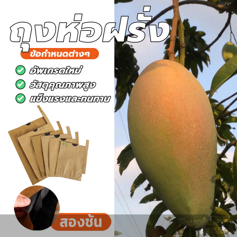 ถุงบรรจุภัณฑ์ กระดาษห่อฝรั่ง ถุงห่อมะม่วง 100 ใบ คุณภาพสูง เหนียว กันน้ำ รับน้ำหนักได้ดี ลดมลพิษจากยาฆ่าแมลง