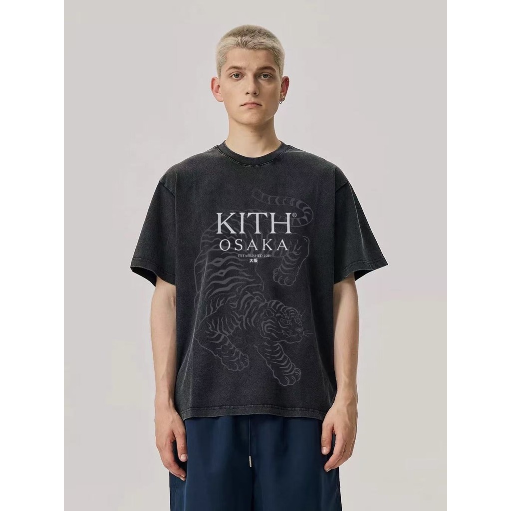 KITH Osaka Opening Limited Washed Distressed Short-Sleeved T-Shirt