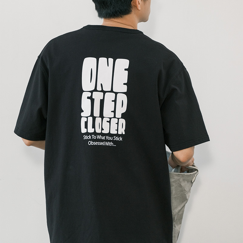 เสื้อยืดแขนสั้นผู้ชาย 714street ฤดูร้อน สไตล์ street wear แบบญี่ปุ่นทันสมัย ผลิตจากผ้าฝ้าย